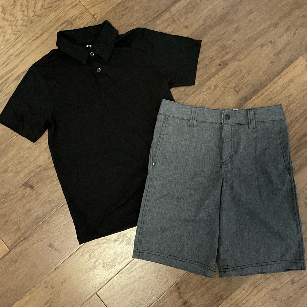 Set: Boys 10/12 Polo & Shorts Flat Front Shorts Picture Day School Open House
